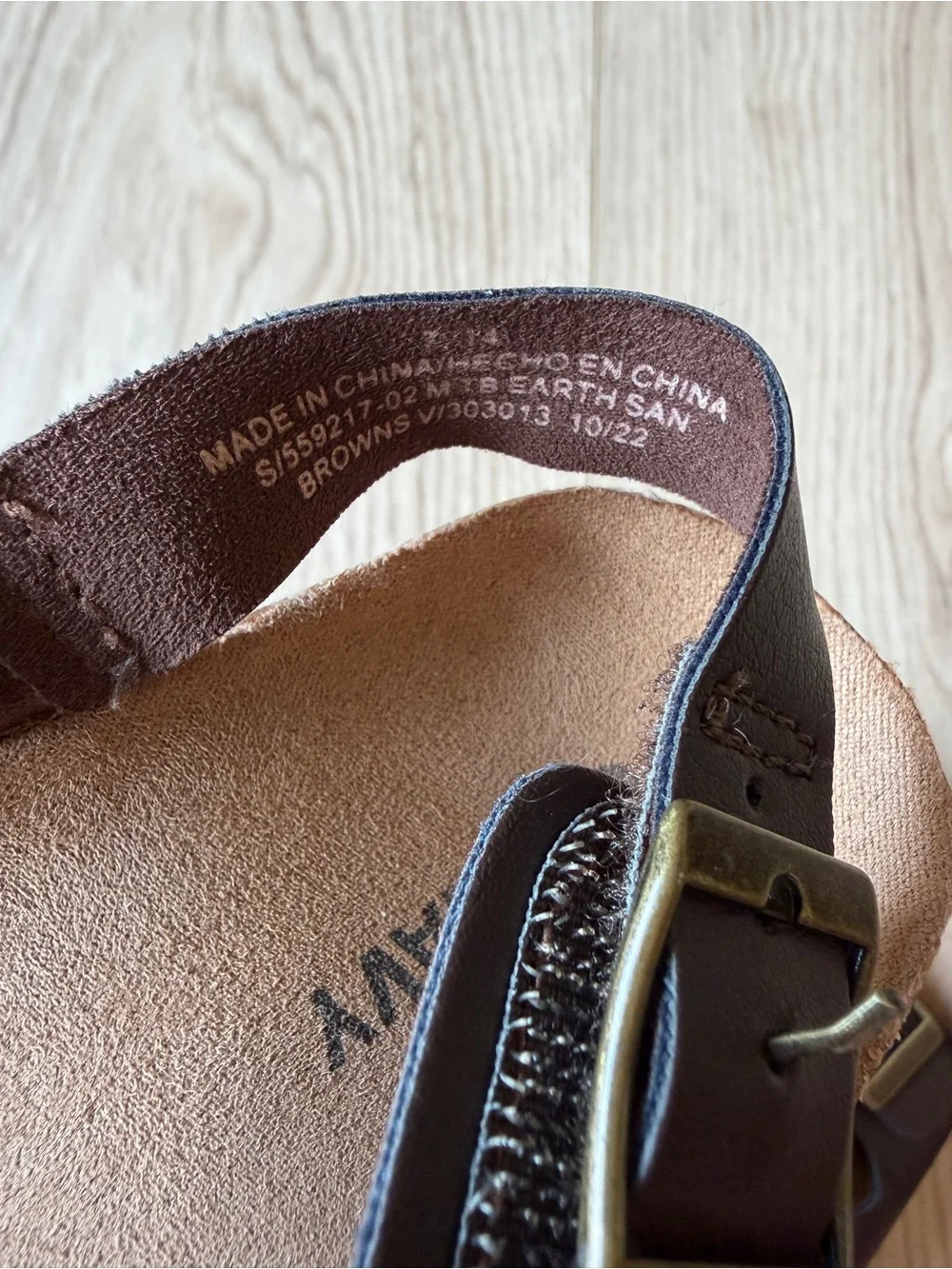 Old Navy Brown Triple-Strap Kids Sandals with Buckles